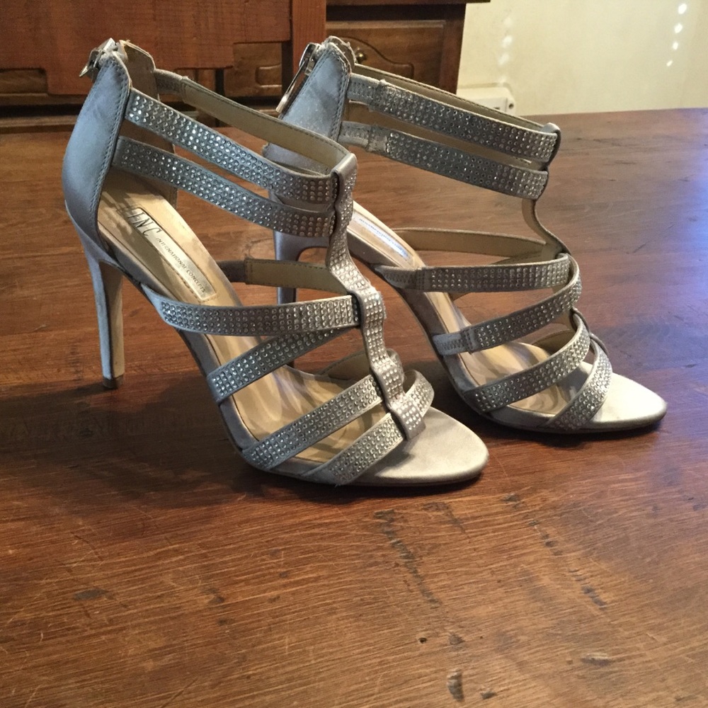 Inc International Concept Silver and Bling Heels